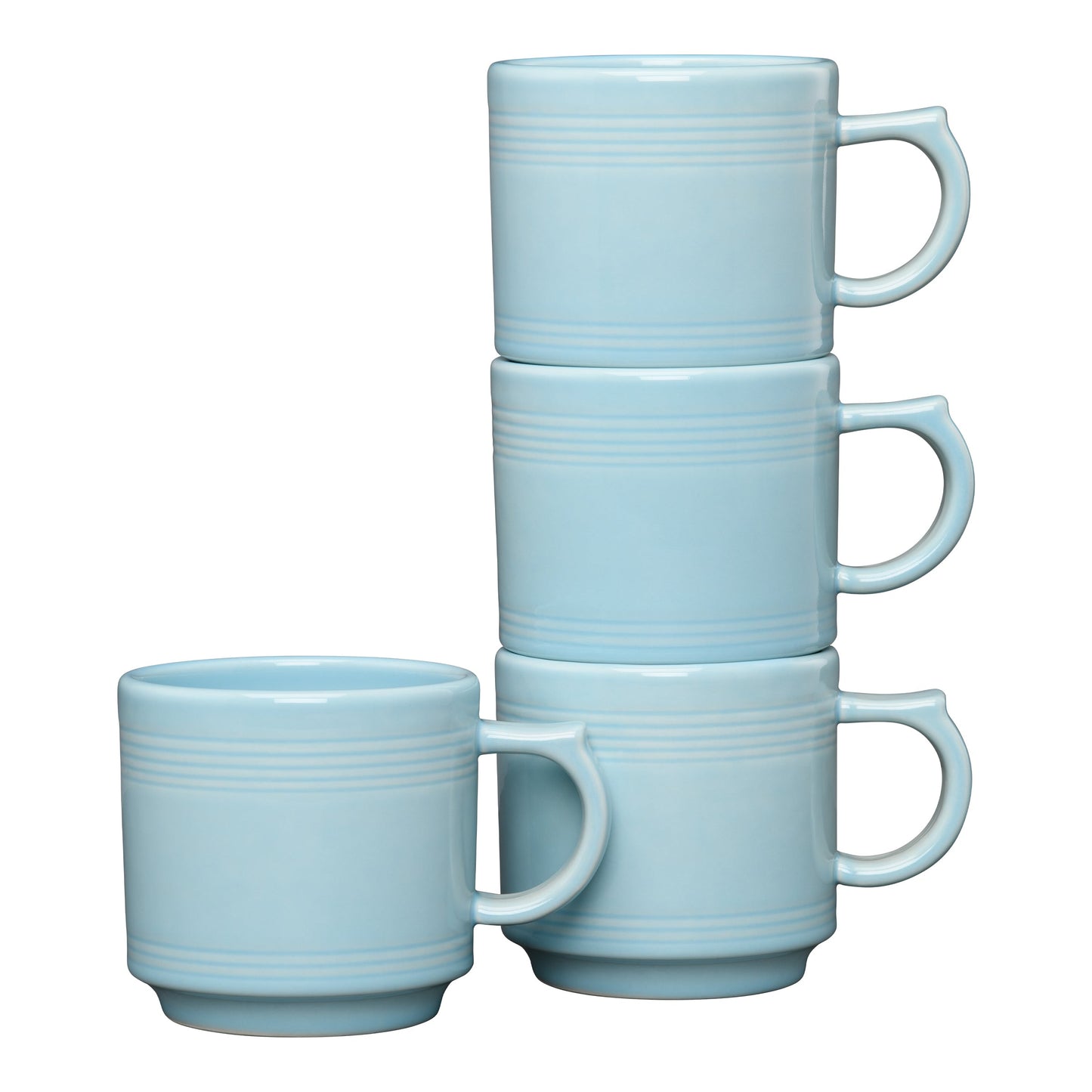 Snowflake 16 OZ Set of 4 Sky Stackable Mug Set